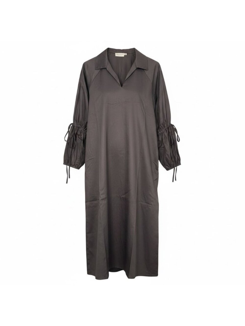 NWT Anthropologie Harshman Tara Black Cotton Midi Dress Lagenlook Versatile Med. - Picture 3 of 11